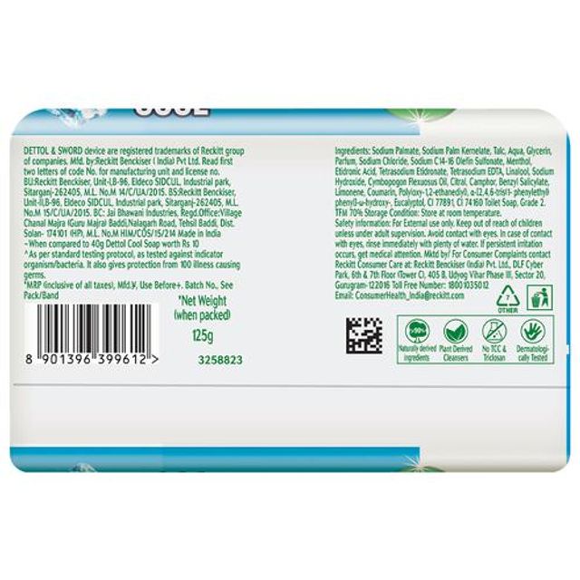 DETTOL COOL SOAP 125 GMS (PACK OF3)