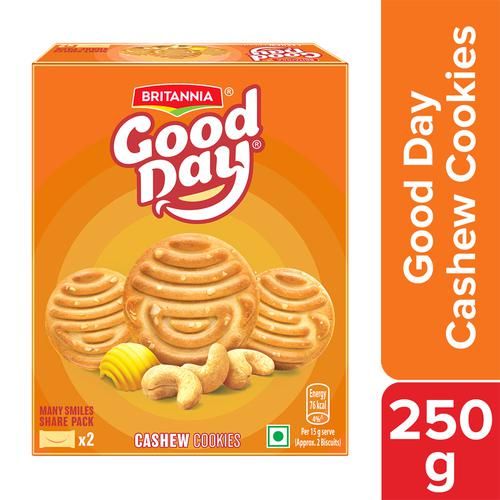 BRITANNIA GOOD DAY CASHEW COOKIES  250 GMS