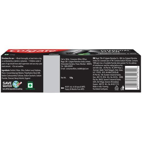 COLGATE TOOTH PASTE CHARCOAL & MINT 120 GMS