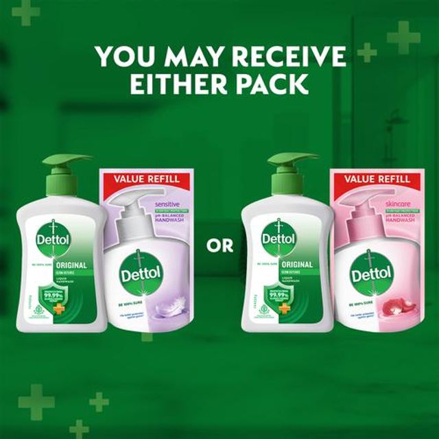 DETTOL LIQUID HANDWASH ORIGINAL 200 ML WITH FREE LIQUID WASH 175 ML