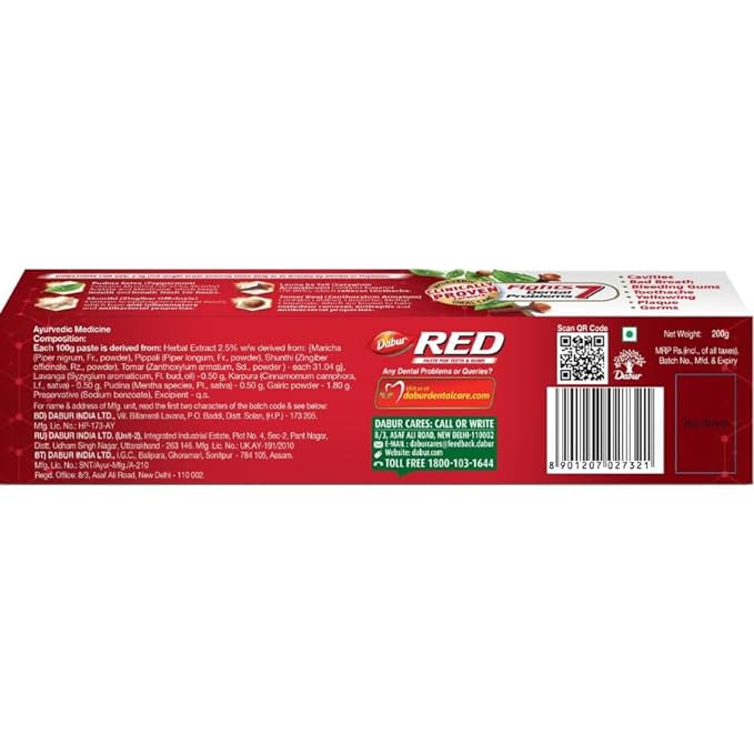 DABUR RED TOOTHPASTE 200 GMS