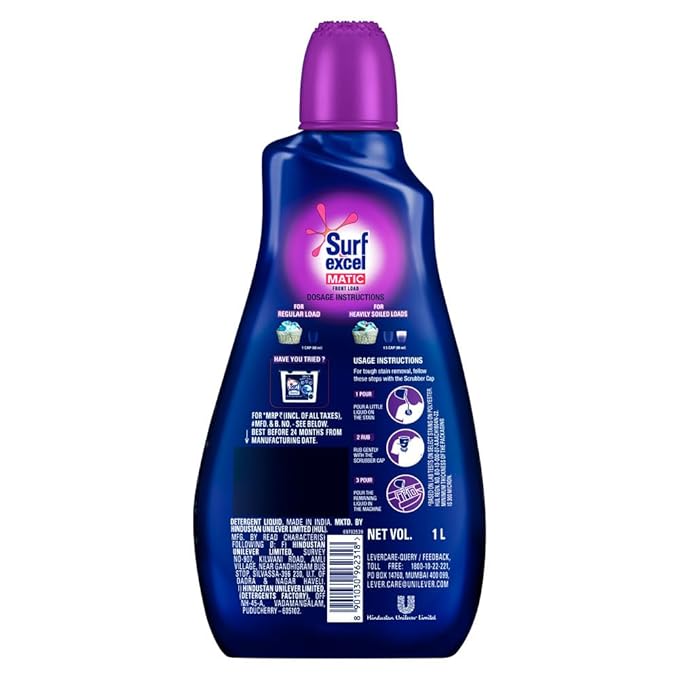 SURF EXCEL MATIC FRONT LOAD LIQUID DETERGENT 1 LITRE