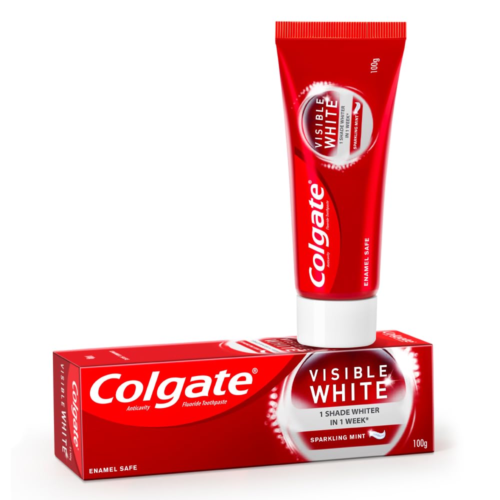 COLGATE TPASTE VISIBLE WHITE MINT 50 GMS