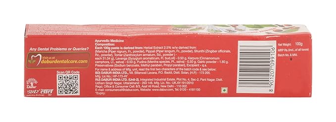 DABUR RED TOOTHPASTE 100 GMS