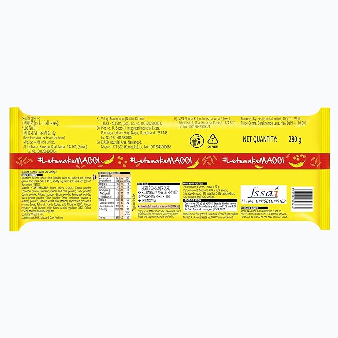 MAGGI NOODLES MASALA 280 GMS POUCH