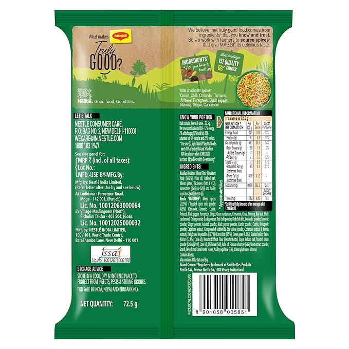 MAGGI VEG ATTA MASALA NOODLES 72.5 GMS