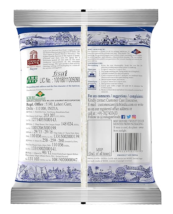 INDIA GATE BASMATI RICE SUPER 1 KG