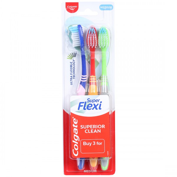 COLGATE SUPER FLEXI TBRUSH MED PACK OF 3