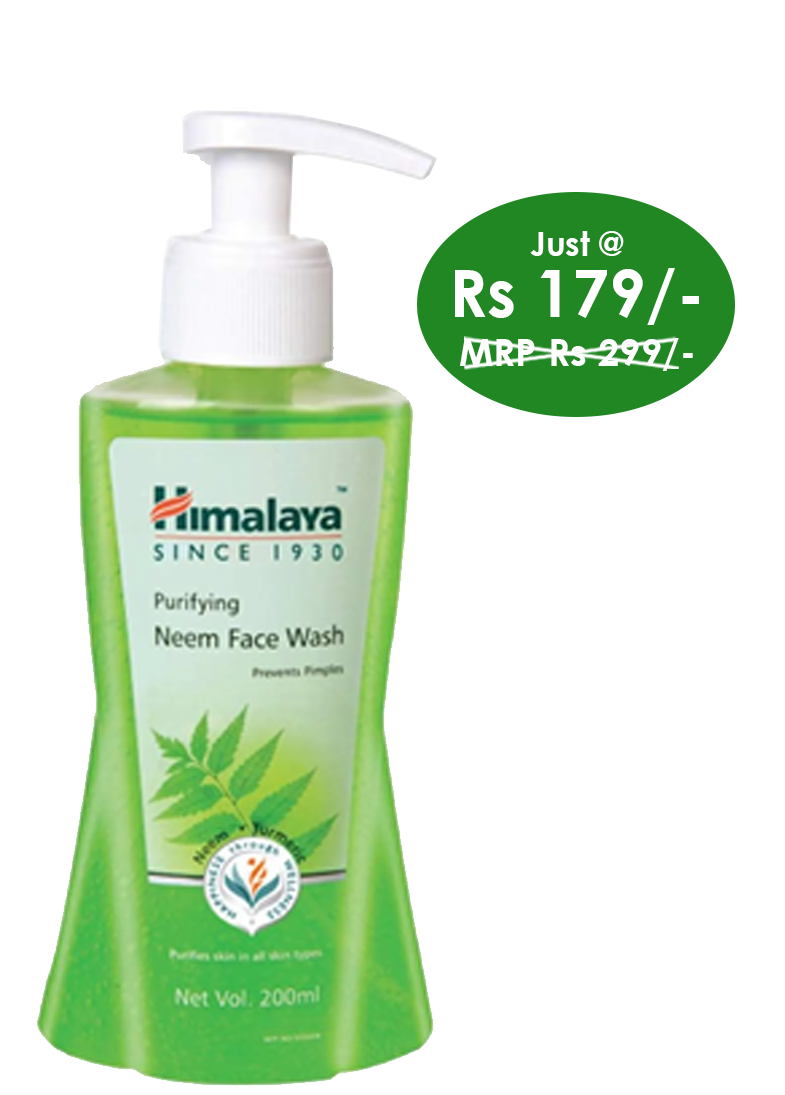 HIMALAYA NEEM FACE WASH PUMP 200ML ONLY @ RS 179/- (MRP RS 299