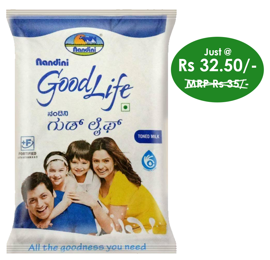 NANDINI GOOD LIFE 500 ML ONLY @ RS 32.50/- (MRP RS 35)