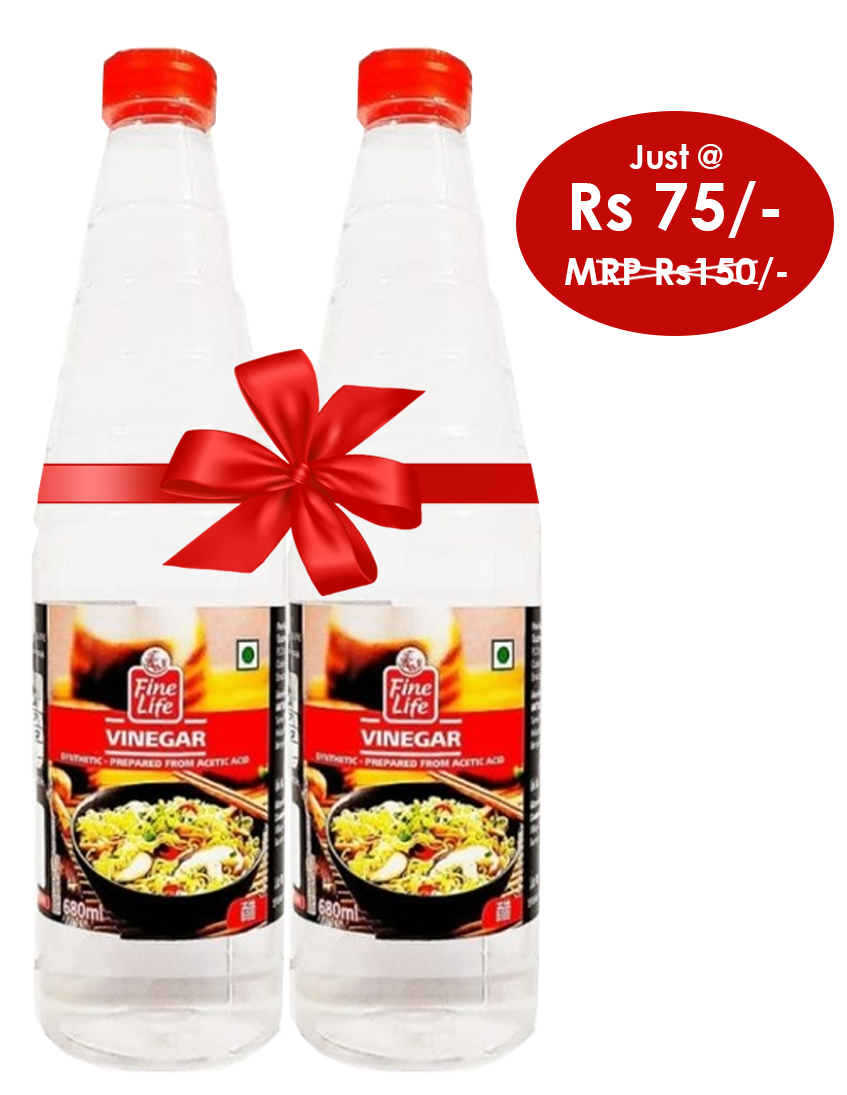 BUY FINE LIFE VENEGAR 680 ML & GET 1 FREE ONLY @ RS 75/- (MRP RS 150)