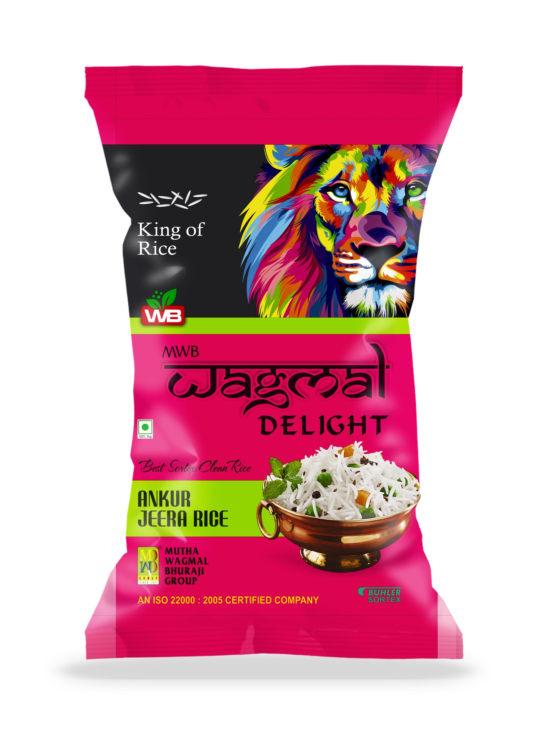 WAGMAL DELIGHT ANKUR STEAM JEERA RICE 26 Kg