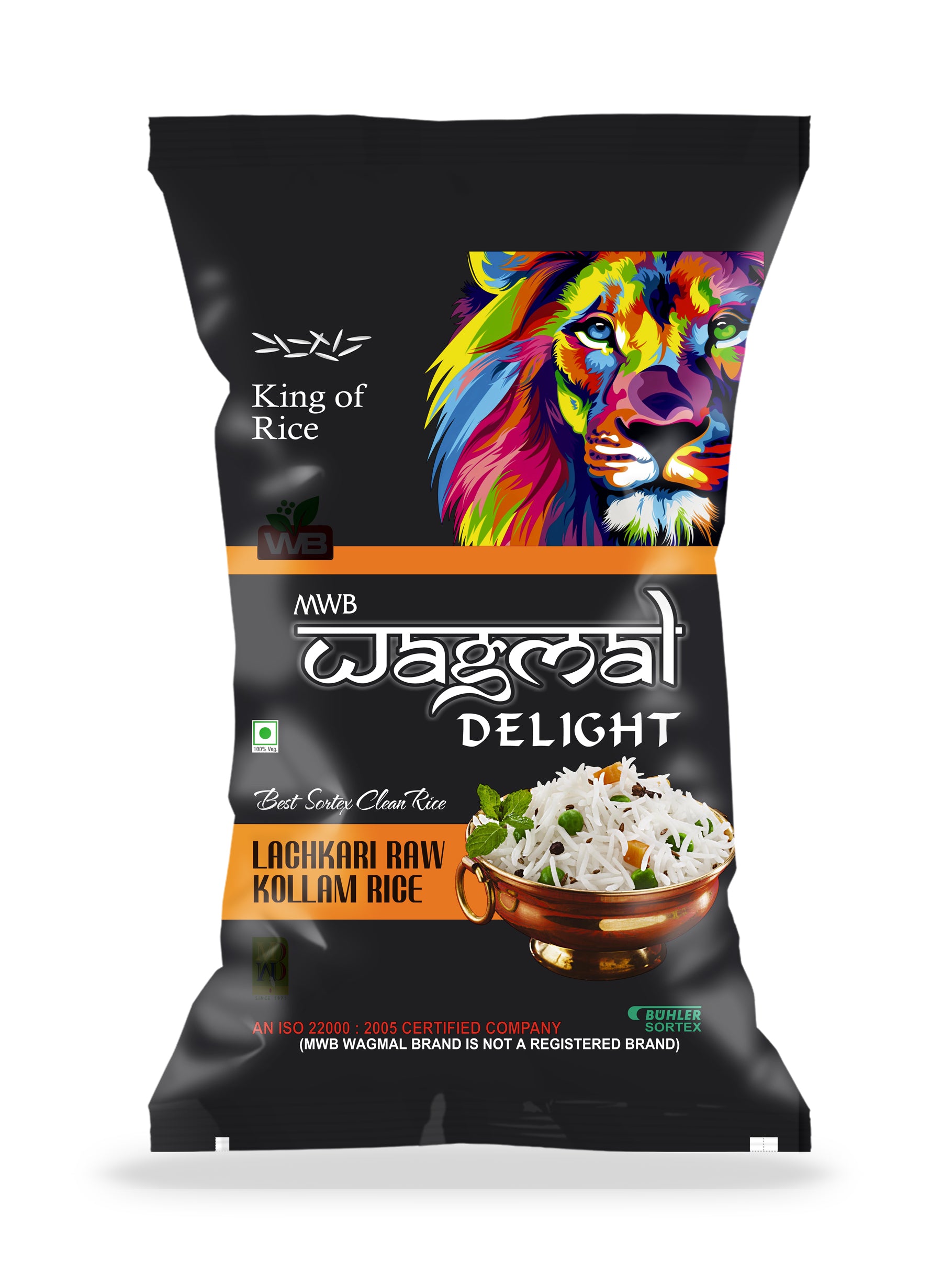 WAGMAL DELIGHT RAW LACHKARI WADA KOLLAM JEERA RICE 26 Kg