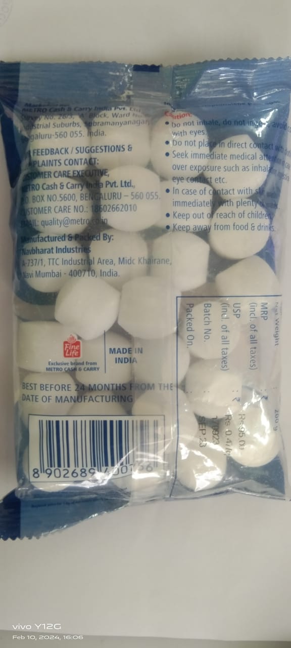 FINE LIFE NAPHTHALENE BALLS 200 GMS