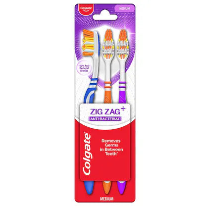 COLGATE TOOTH BRUSH ZIG ZAG MEDIUM 2+1