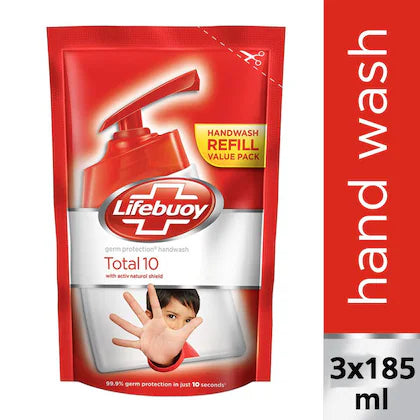 LIFEBUOY HAND WASH REFILL PACK OF 3 * 185 ML