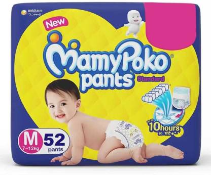 MAMY POKO PANTS BABY DIAPER MED 52 PCS