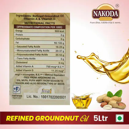 NAKODA FILTERED GROUND NUT OIL 1 LITRE