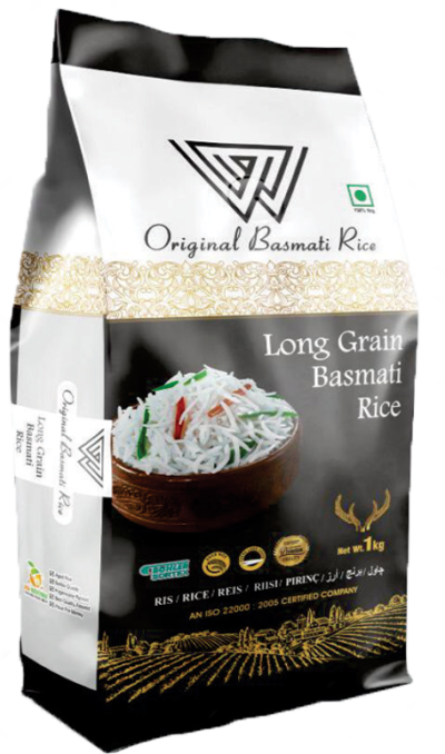 "W" L LONG GRAIN BASMATI RICE  1 KG