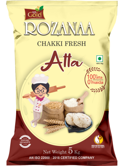 WB GOLD ROZANAA CHAKKI FRESH ATTA 5 KG