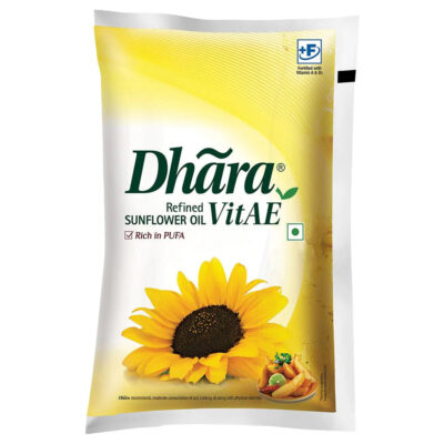 DHARA SUNFLOWER OIL POUCH 1 L