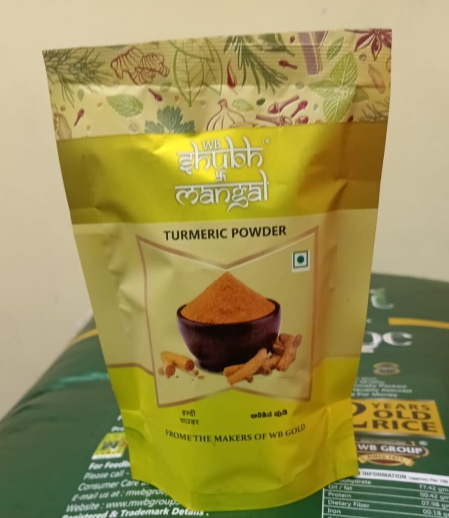 WB SHUB MANGAL TURMERIC POWDER 100 GM